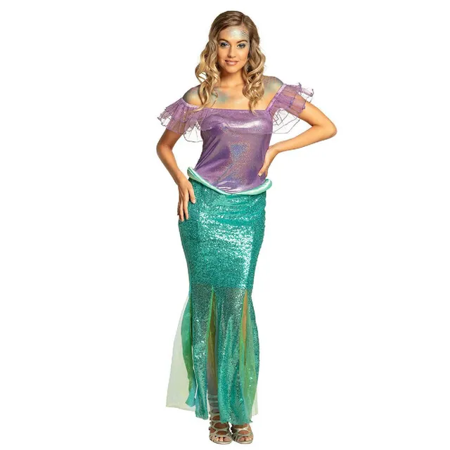 boland-mermaid-princess-damen-kost-m-t-rkis-pailletten image 1
