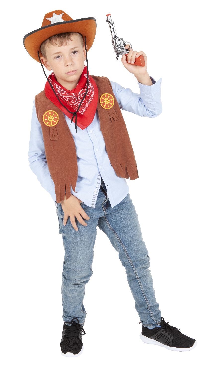 rubies-cowboy-kost-m-set-kinder-5-8-jahre-mit-hut image 2