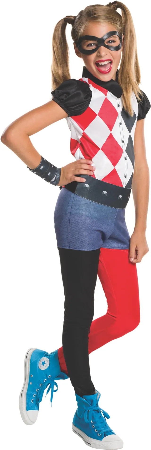 rubie-s-deluxe-harley-quinn-kost-m-kinder-jumpsuit-gr-m image 1