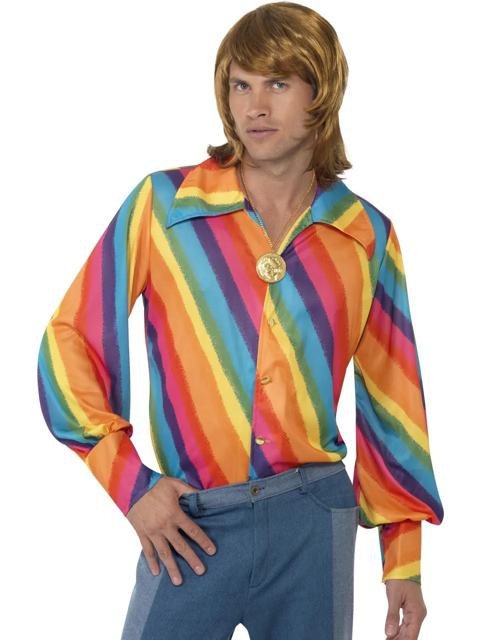 smiffys-fever-70er-colour-hemd-regenbogen-herren-m-l image 1