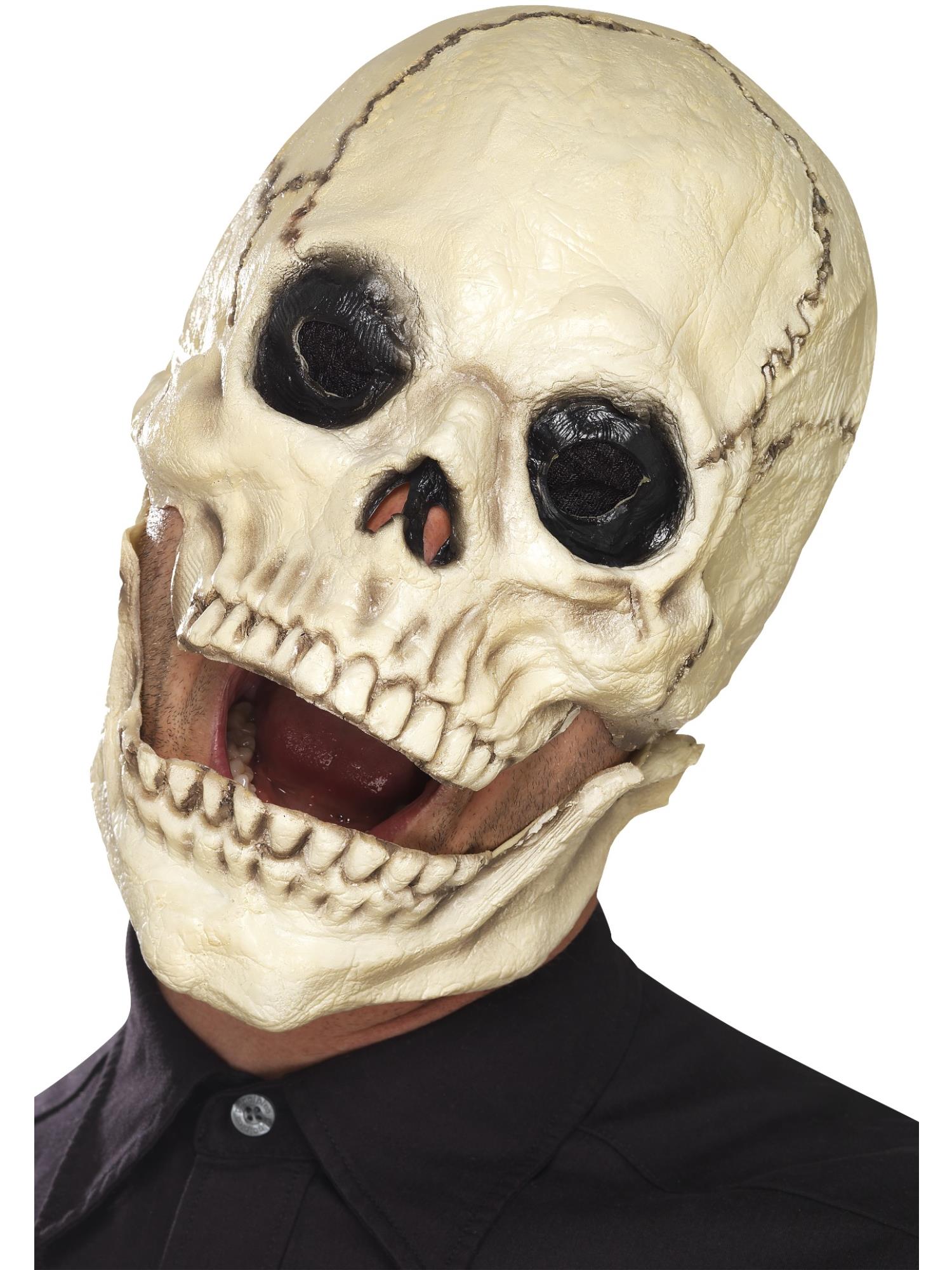 smiffys-makeup-fx-skull-latexmaske-wei-bewegliches-kinn image 2