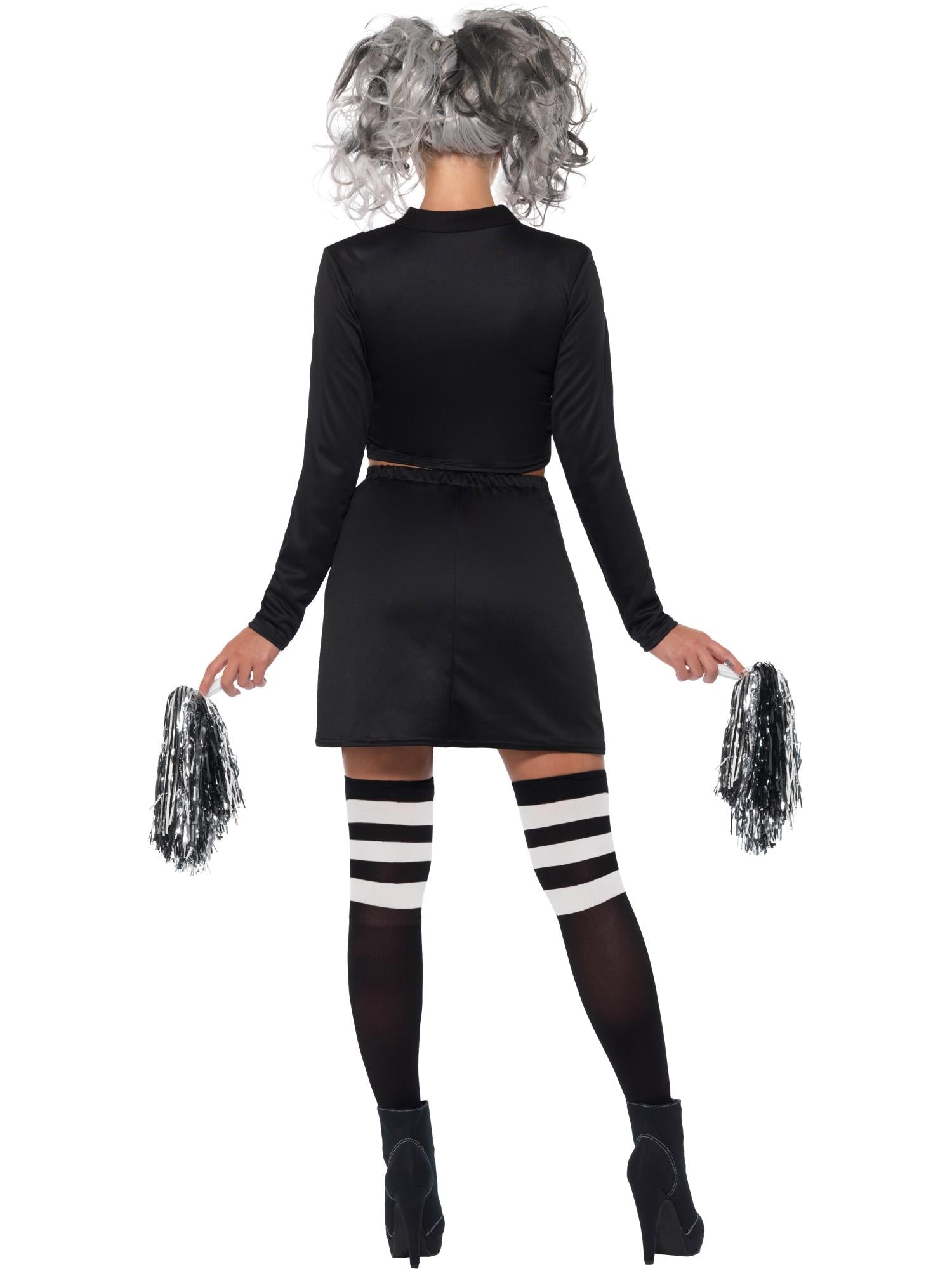 smiffys-fever-gothic-cheerleader-kost-m-schwarz-3-tlg image 2