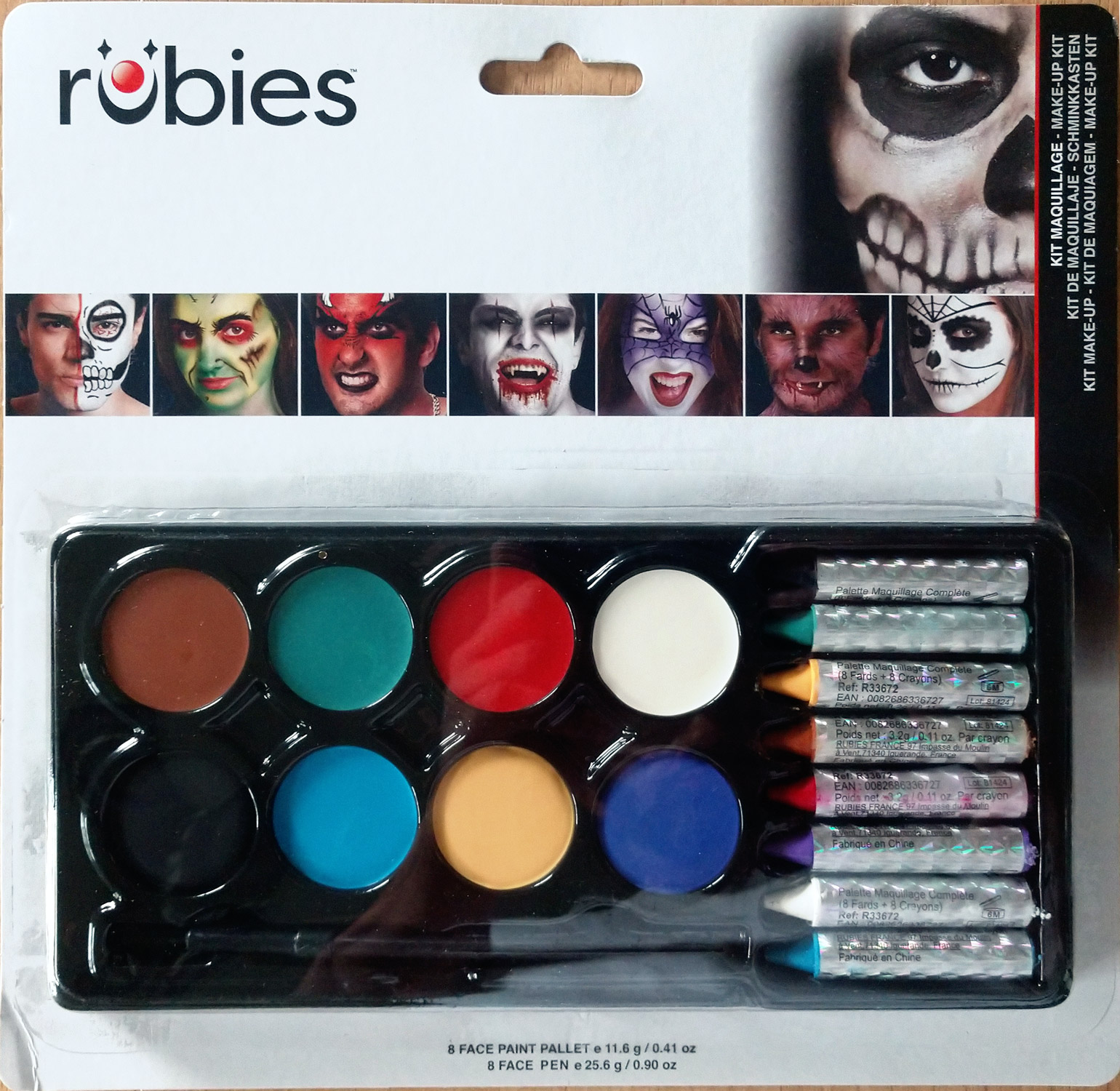 rubies-schminkpalette-komplett-8-farben-8-stifte image 2