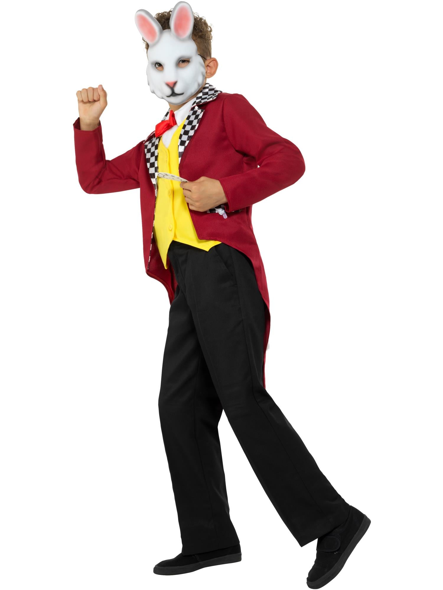 smiffys-fever-white-rabbit-kost-m-kinder-jacke-maske image 3