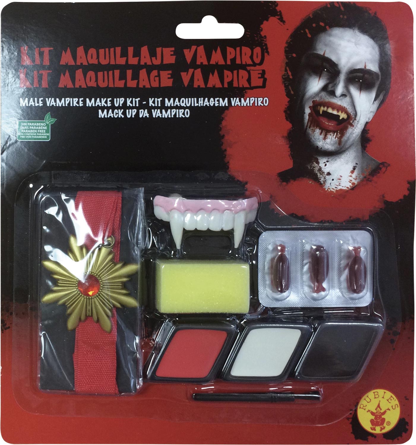 rubies-vampir-schminkset-z-hne-halsband-halloween image 2