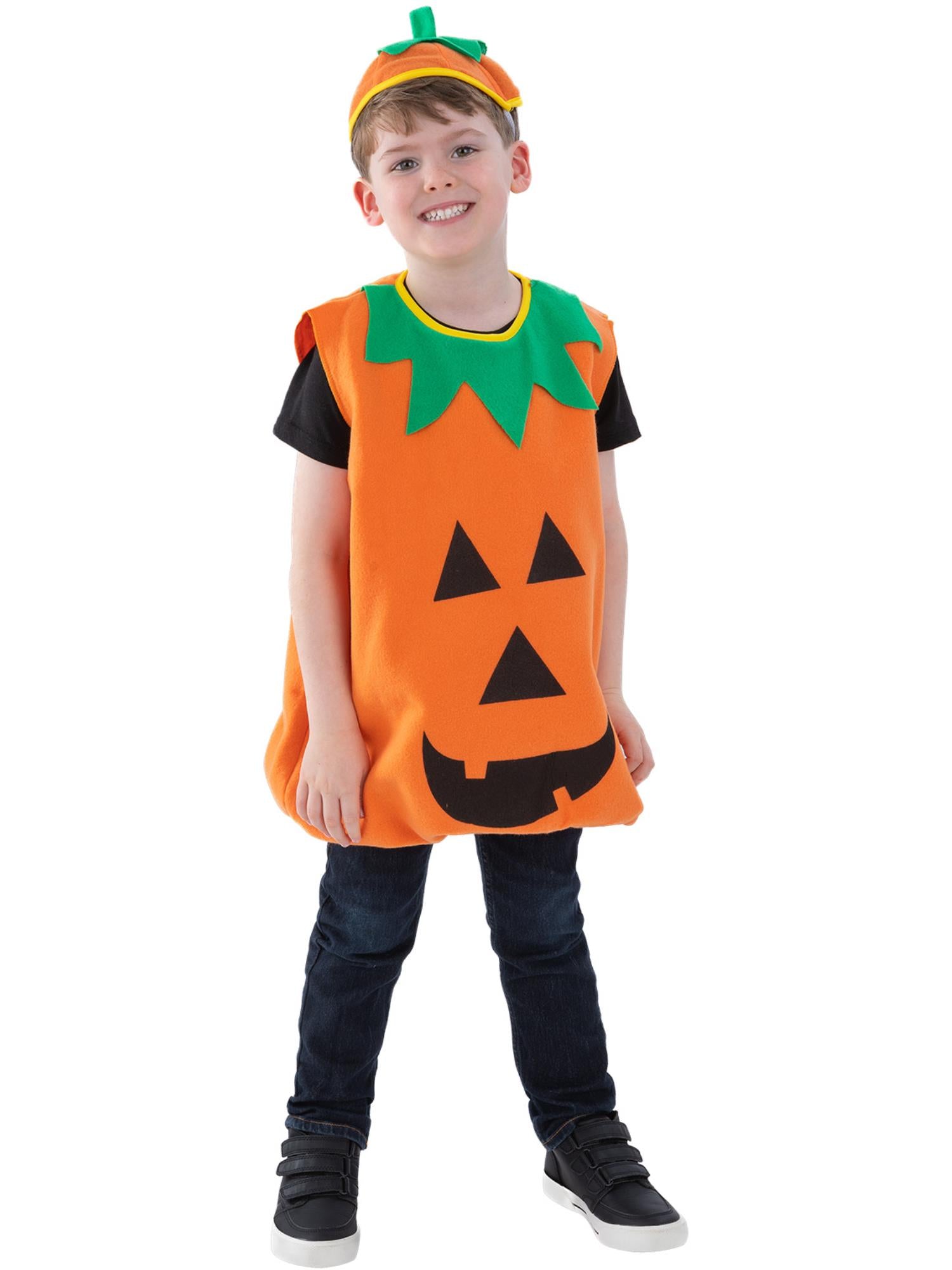 smiffys-fever-k-rbis-kost-m-kinder-orange-mit-hut image 1