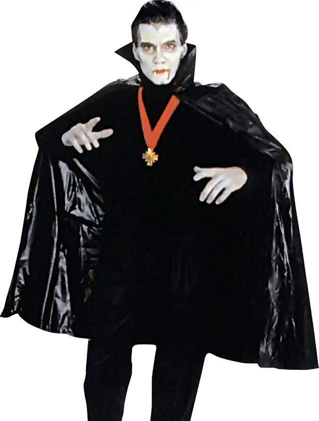 rubies-vampir-cape-umhang-schwarz-mit-kragen-lang image 1