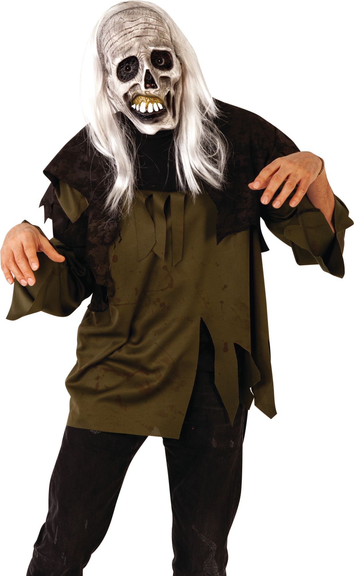 rubies-zombie-maske-erwachsene-pvc-mit-per-cke-halloween image 1