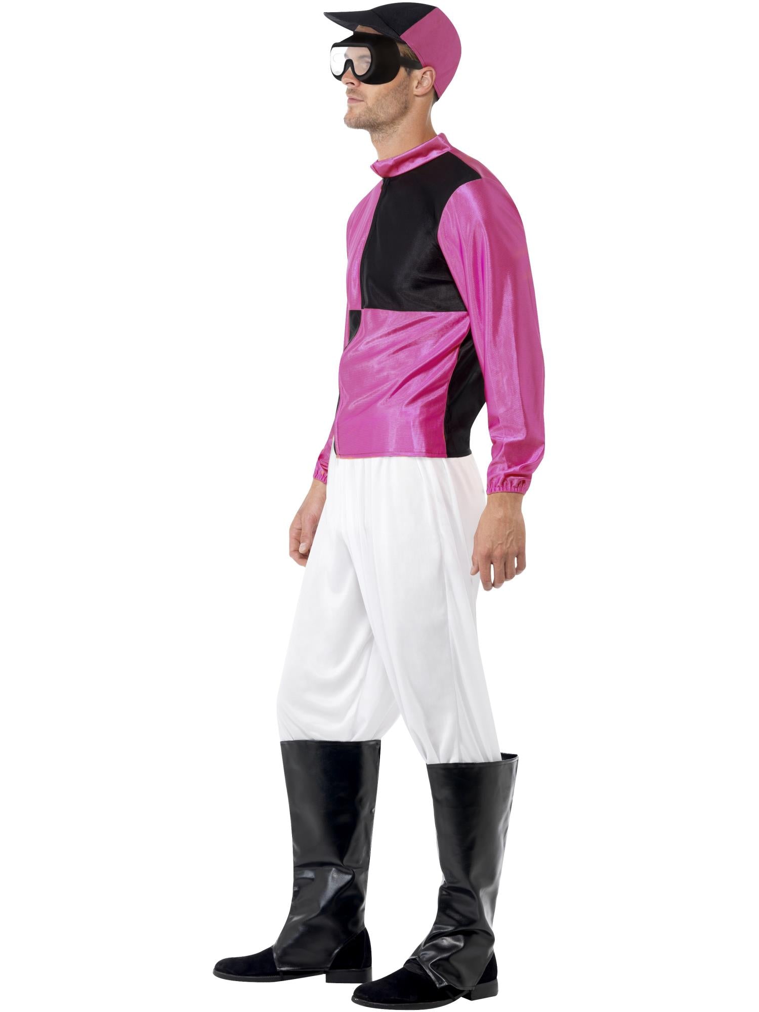 smiffys-fever-jockey-kost-m-herren-schwarz-pink-5-tlg image 3