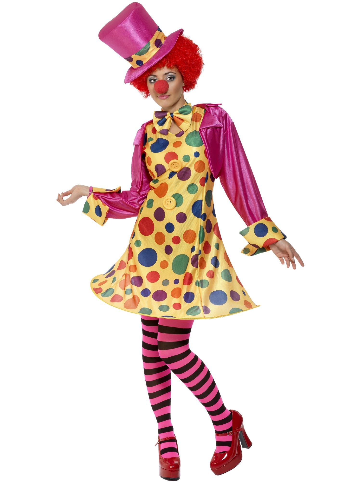 smiffys-fever-clown-lady-kost-m-bunt-damen-5-teilig image 1