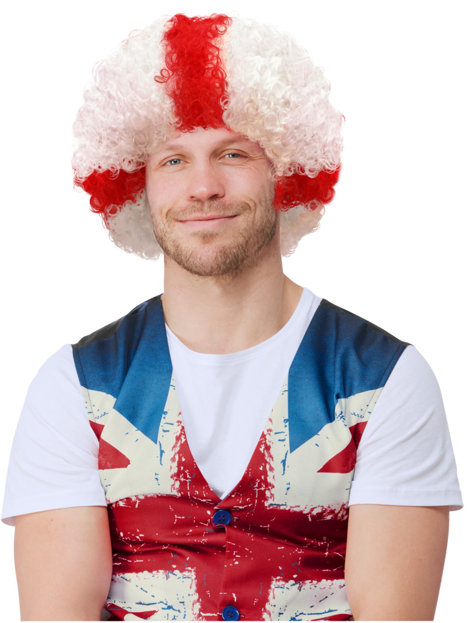 smiffys-fever-england-afro-per-cke-rot-wei-fu-ball-fan image 1