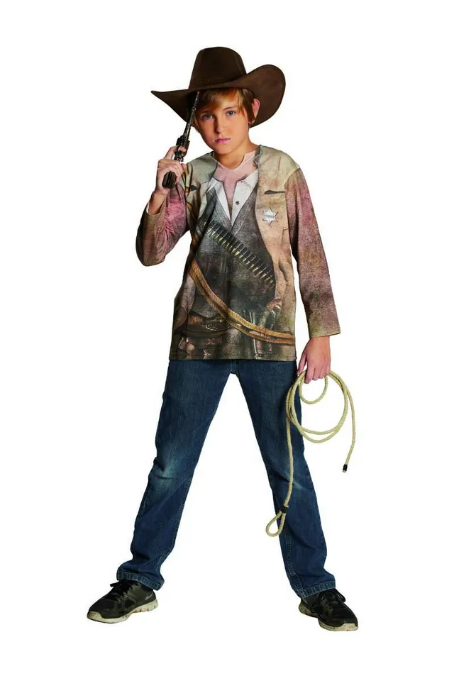 rubie-s-deluxe-cowboy-shirt-kinder-gr-104-mit-aufdruck image 1