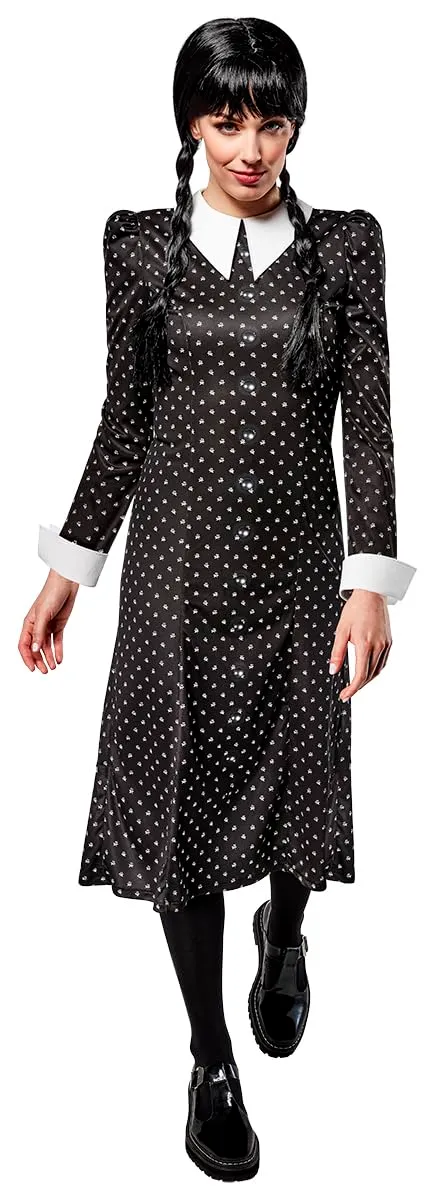 rubie-s-deluxe-wednesday-addams-kost-m-damen-l-schwarz image 1