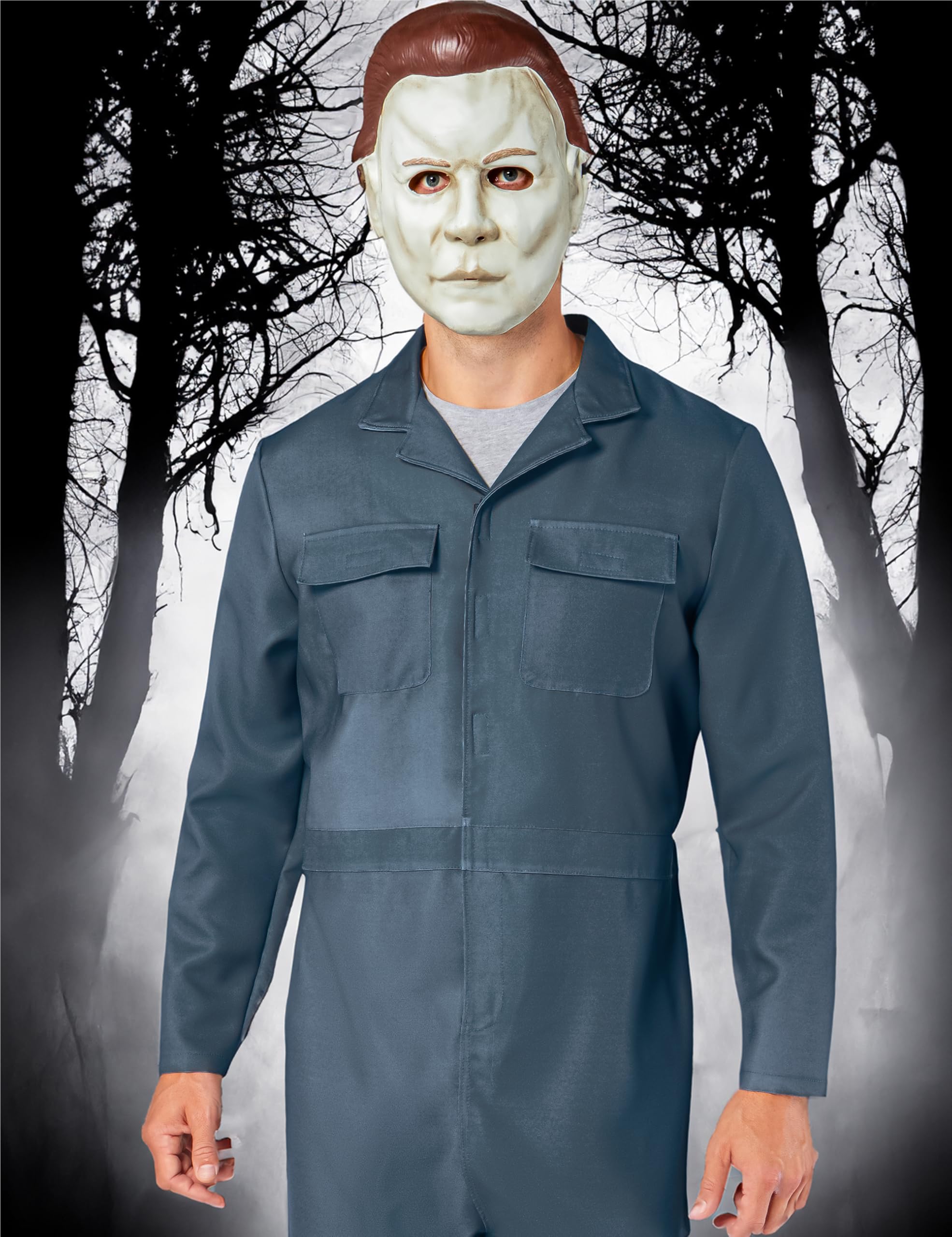 rubie-s-deluxe-michael-myers-kost-m-herren-xl-overall-maske image 7
