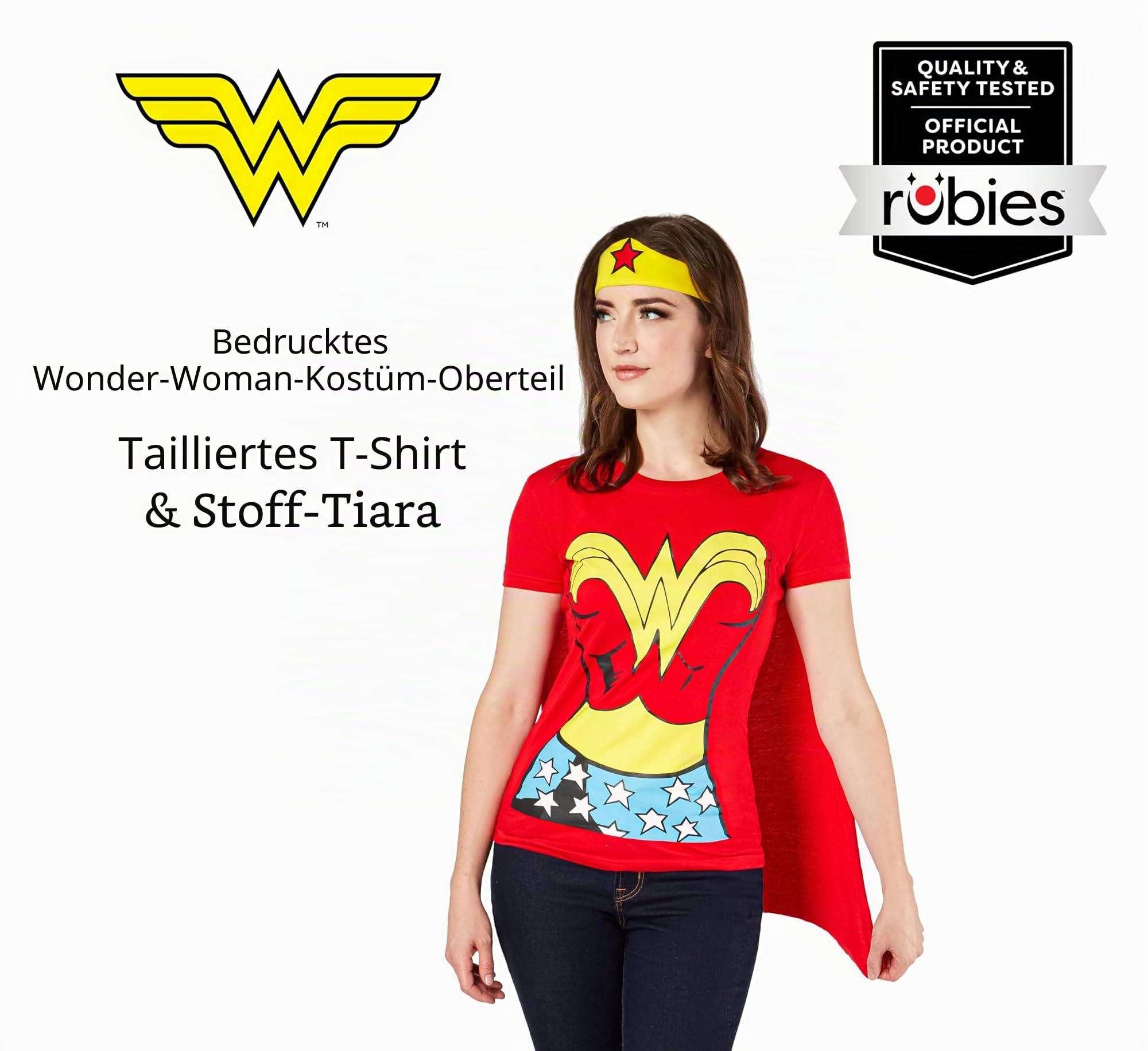 rubie-s-deluxe-wonder-woman-t-shirt-kost-m-xl image 2