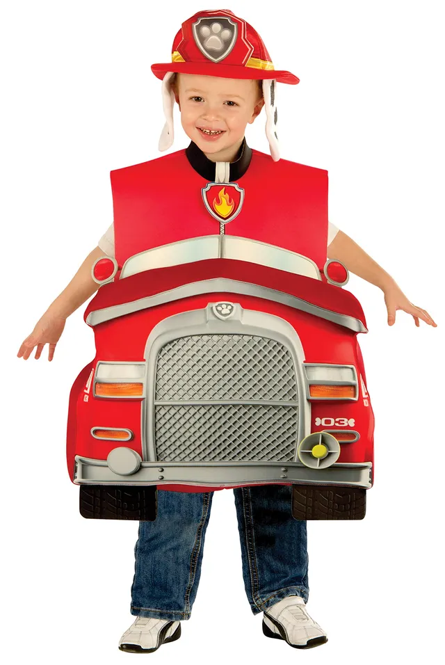 rubies-deluxe-paw-patrol-marshall-kost-m-3-4-jahre-rot image 1