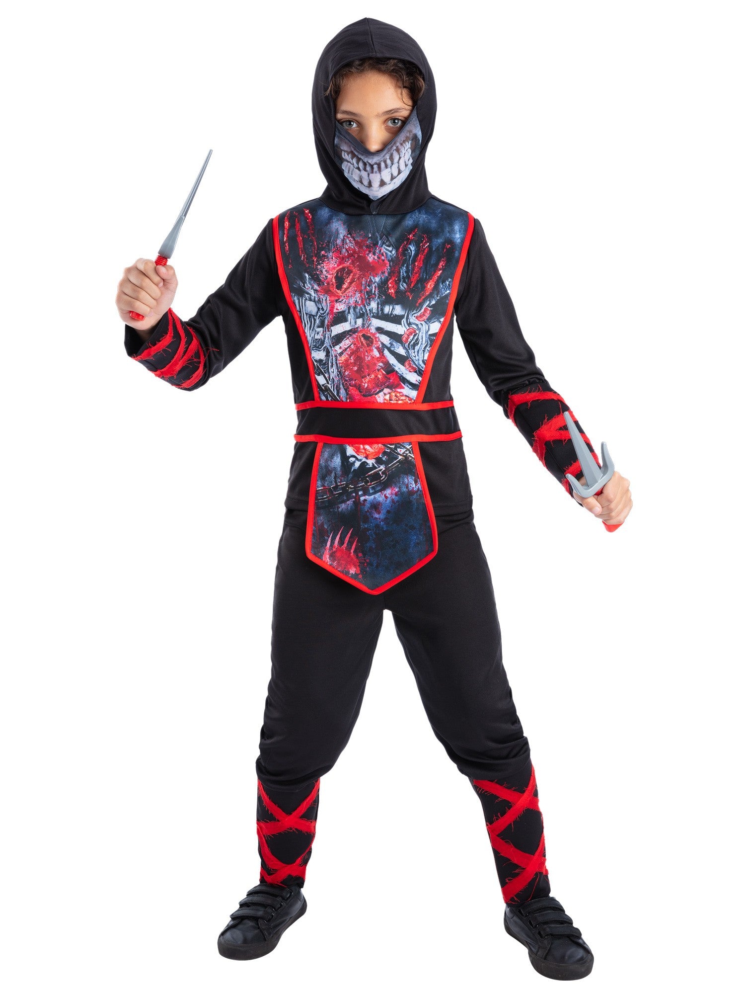 smiffys-fever-zombie-ninja-kinderkost-m-gr-l-10-12-j image 2