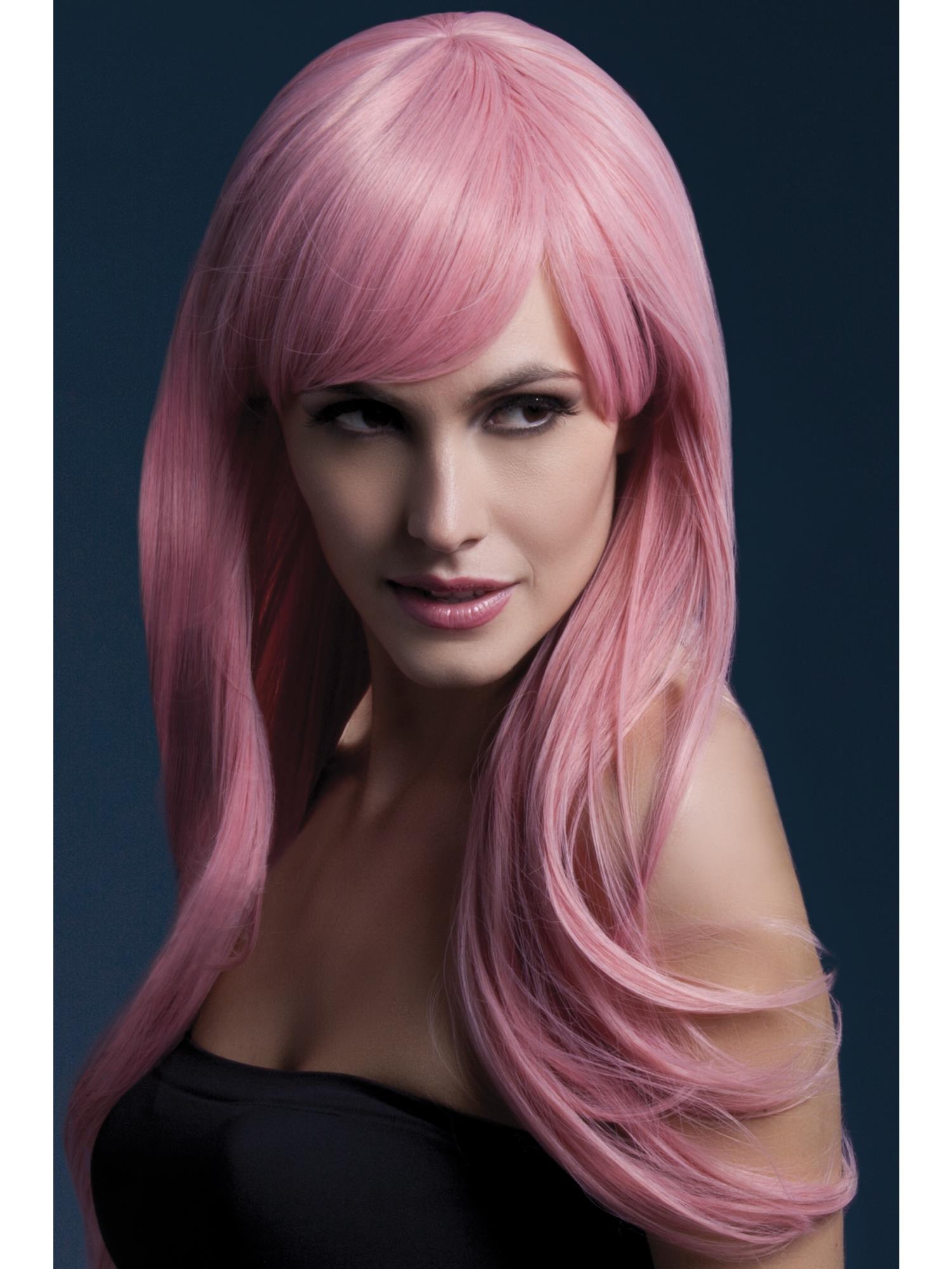smiffys-fever-sienna-per-cke-pastellrosa-lang-wellig-damen image 5