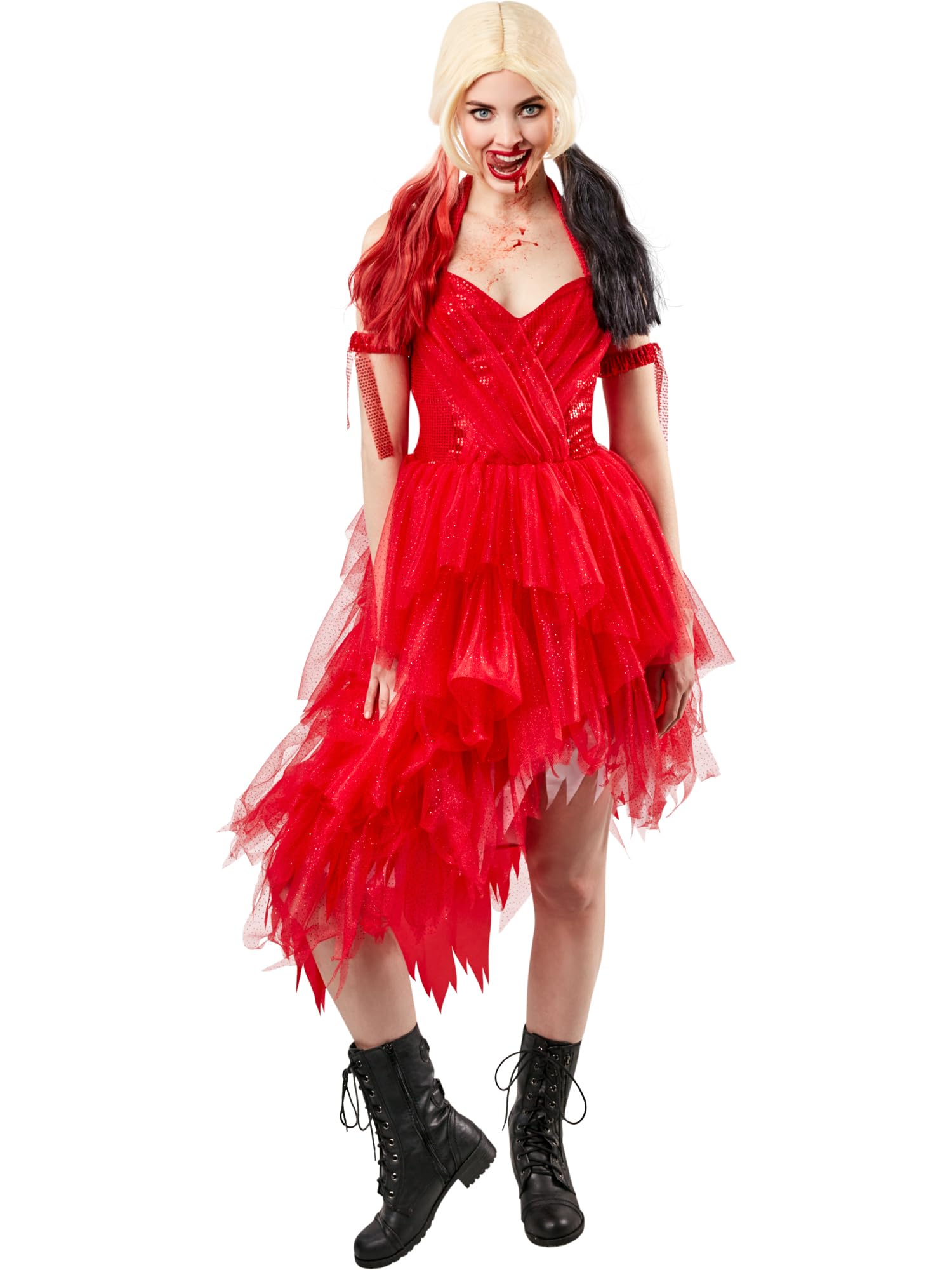 rubie-s-deluxe-harley-quinn-kleid-rot-gr-e-xs-kost-mkleid image 1