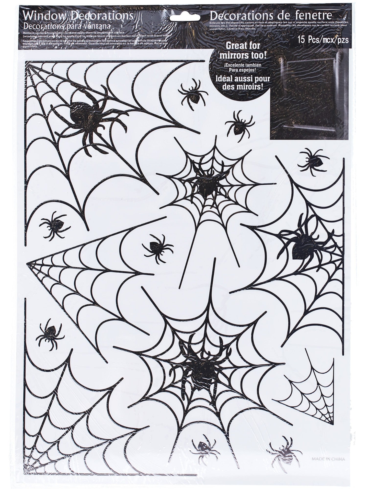 smiffys-fever-spinnen-fenstersticker-halloween-15-teilig image 3