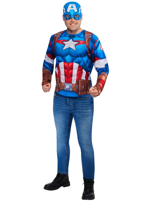 rubies-captain-america-top-maske-kost-m-m-l-erwachsene image 1