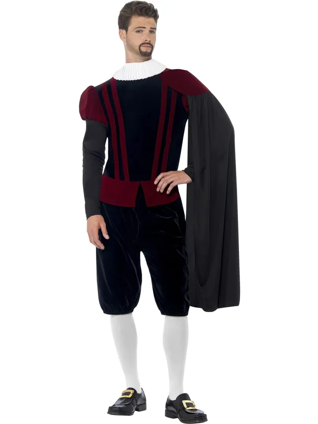 smiffys-fever-tudor-lord-deluxe-kost-m-herren-schwarz-m image 1