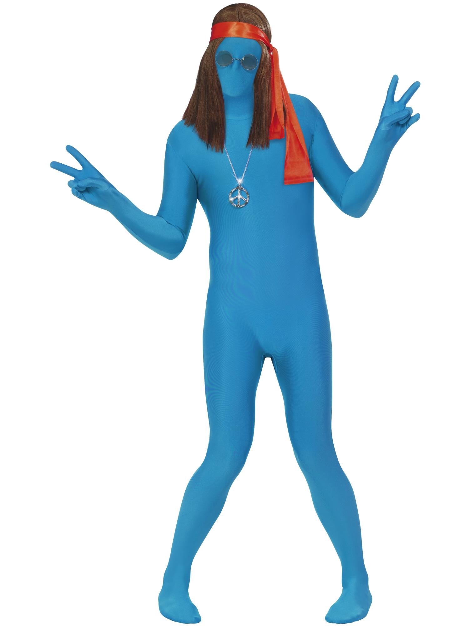 smiffys-fever-second-skin-suit-morph-kost-m-blau-gr-m-mit-tasche image 7