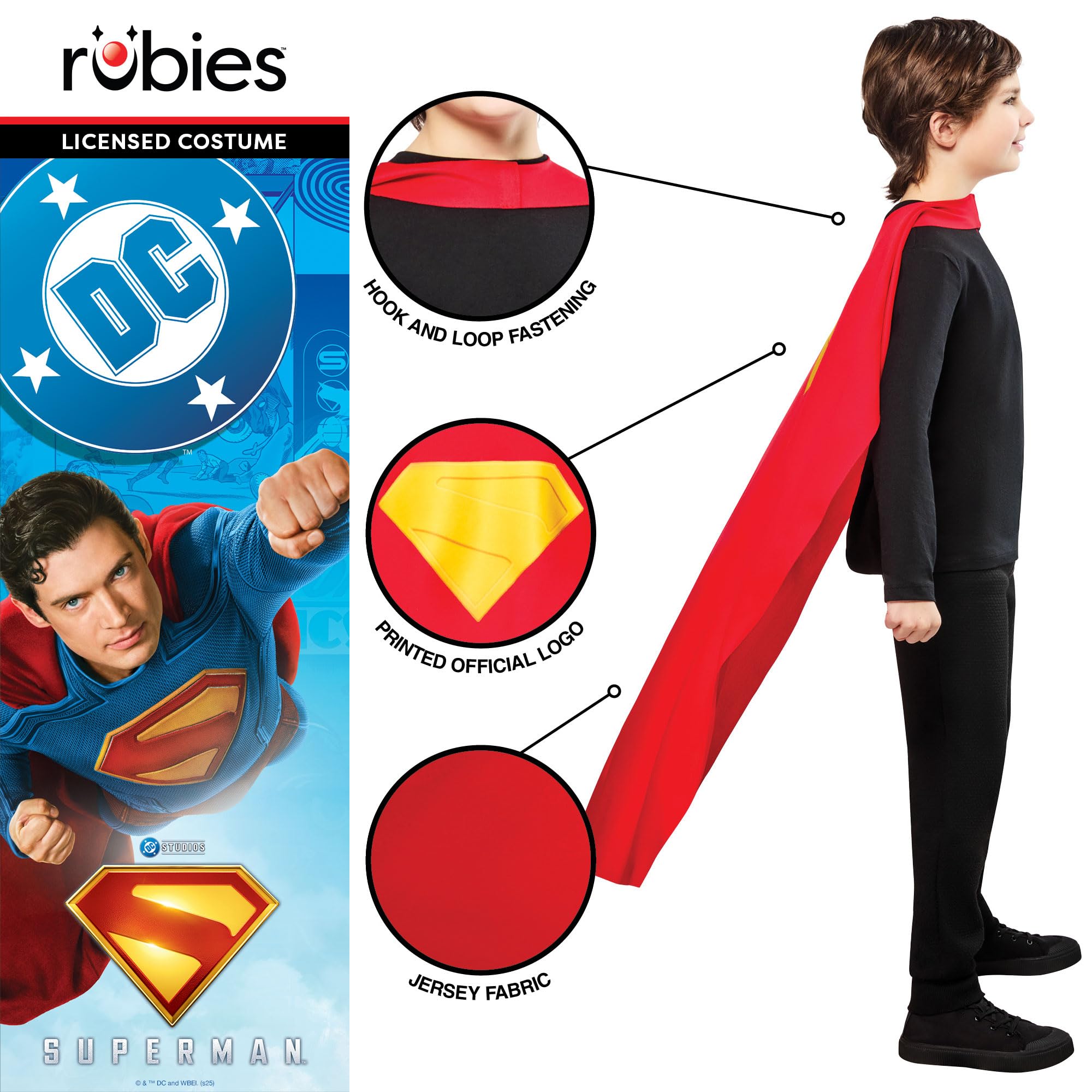 rubie-s-deluxe-superman-cape-kinder-6-10-jahre-dc image 3
