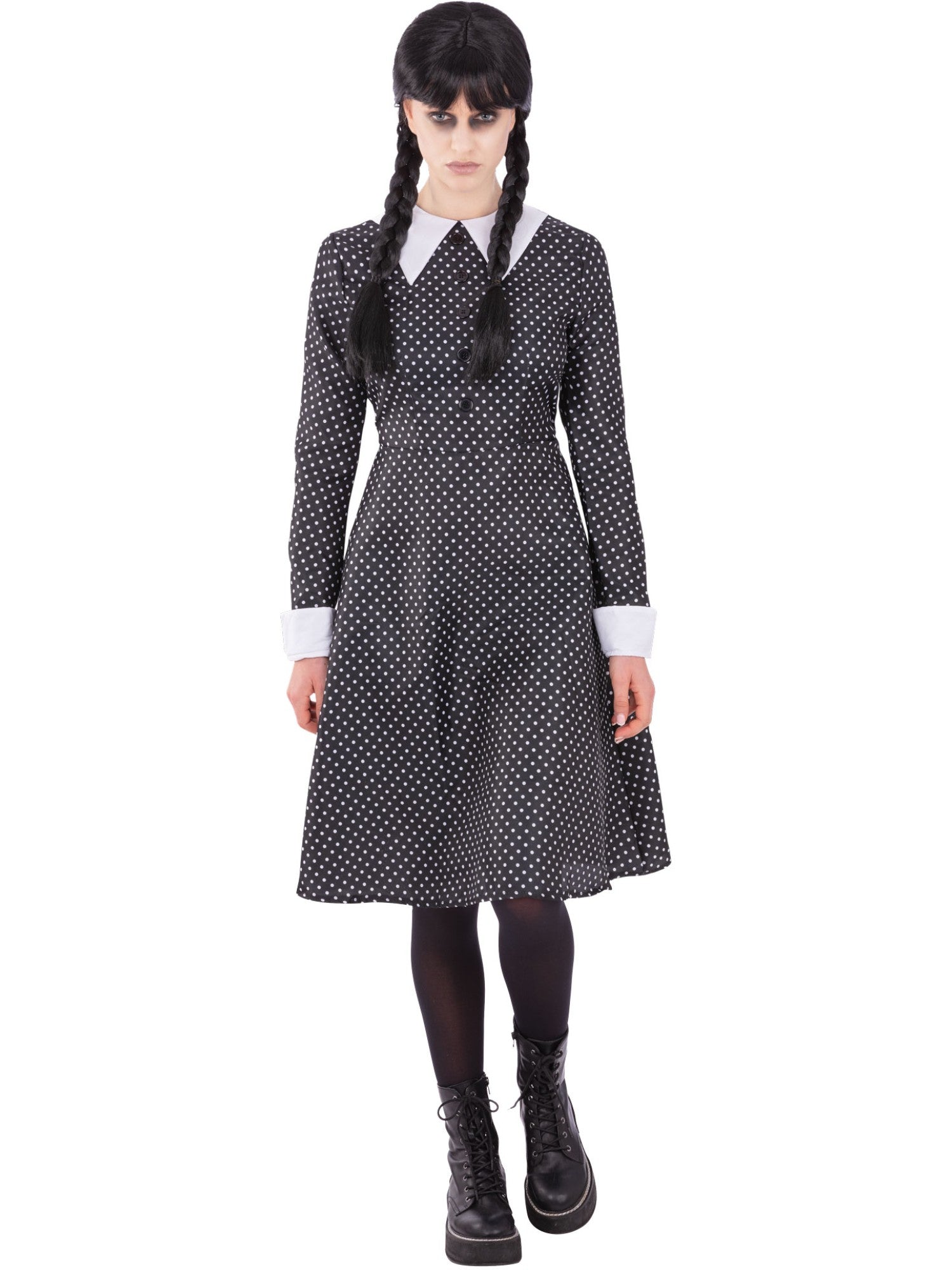 smiffys-fever-gothic-school-girl-kost-m-schwarz-s-uk-8-10 image 1