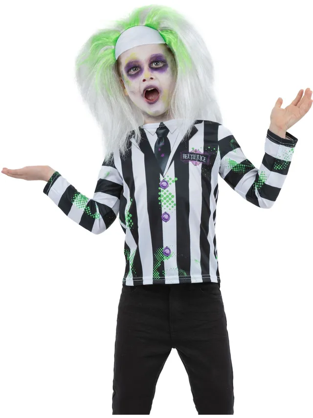 smiffys-fever-beetlejuice-oberteil-kinder-schwarz-wei image 1