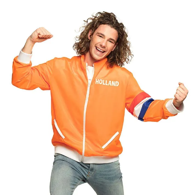 boland-retro-tracksuits-trainingsjacke-holland-orange-herren image 1