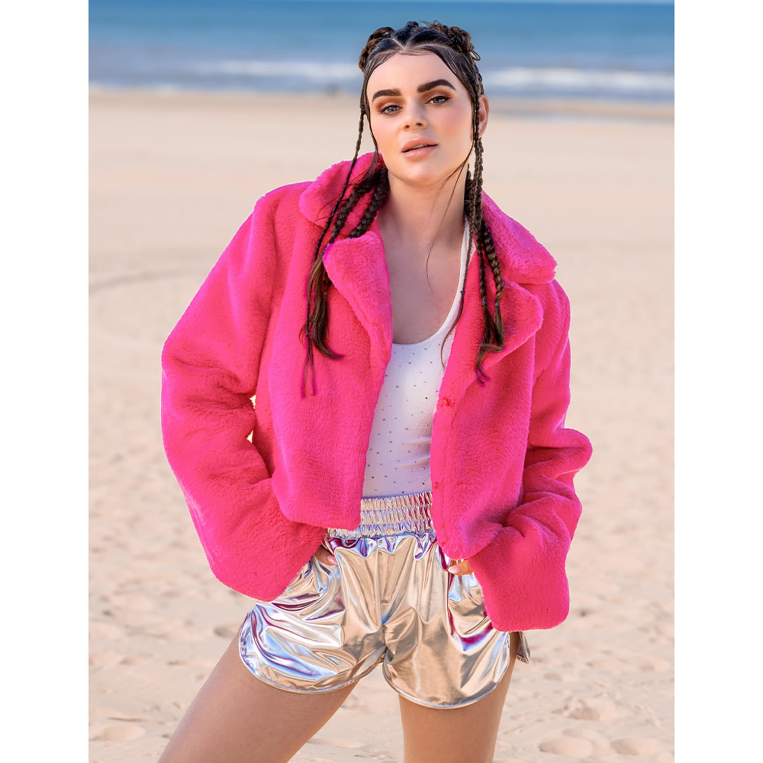 boland-fluffy-rave-jacke-neonpink-m-l-uv-pl-schjacke-mit-taschen image 6