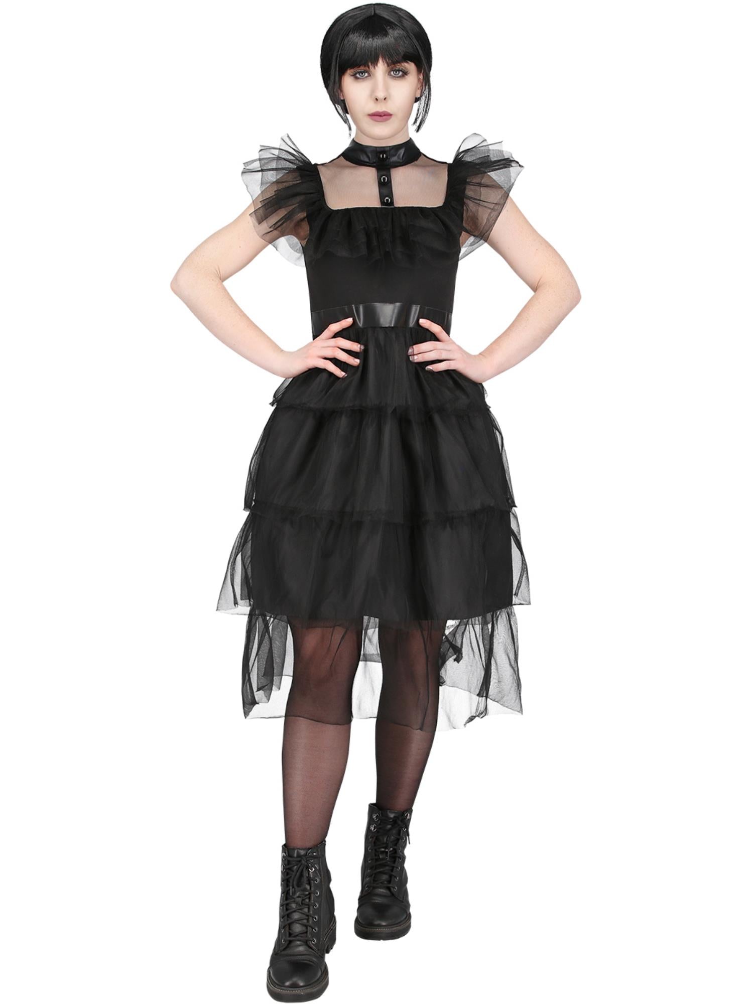 smiffys-fever-gothic-prom-kost-mkleid-schwarz-damen image 1