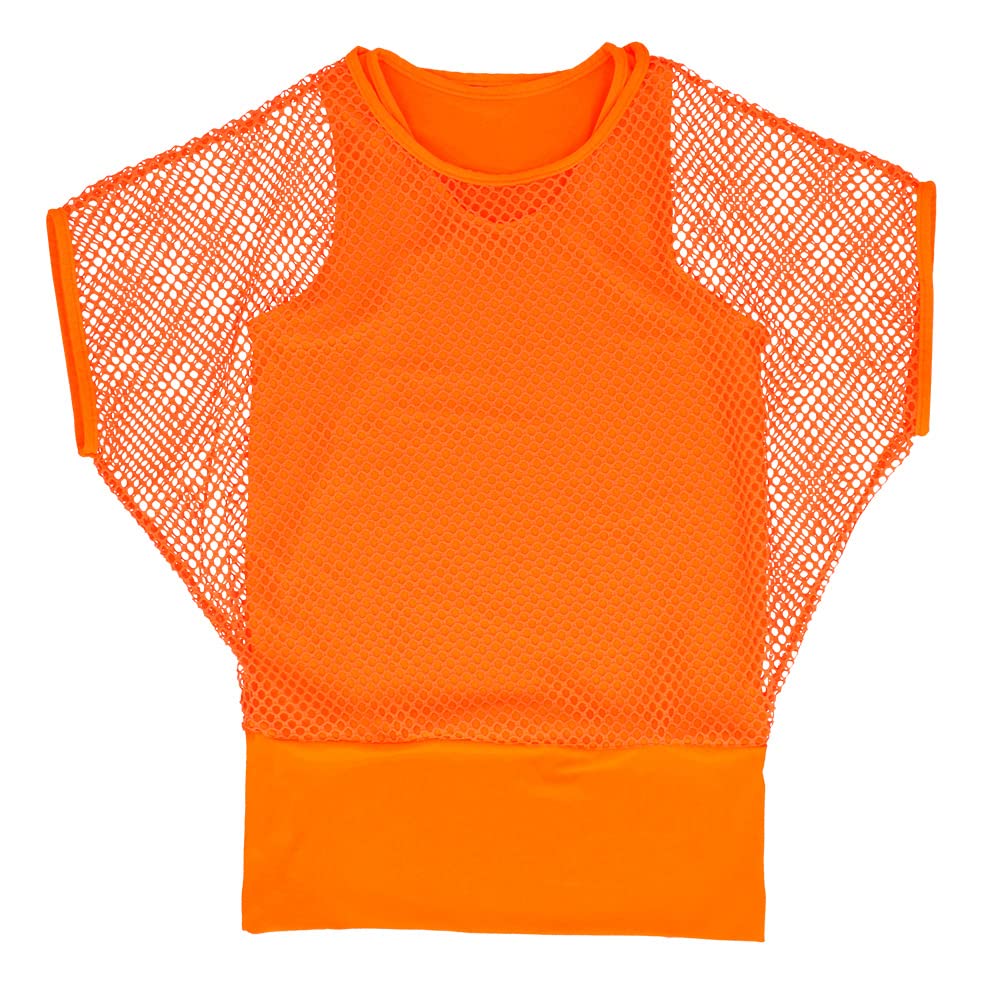 boland-fischnetz-top-m-l-shirt-orange-sexy-karneval image 3