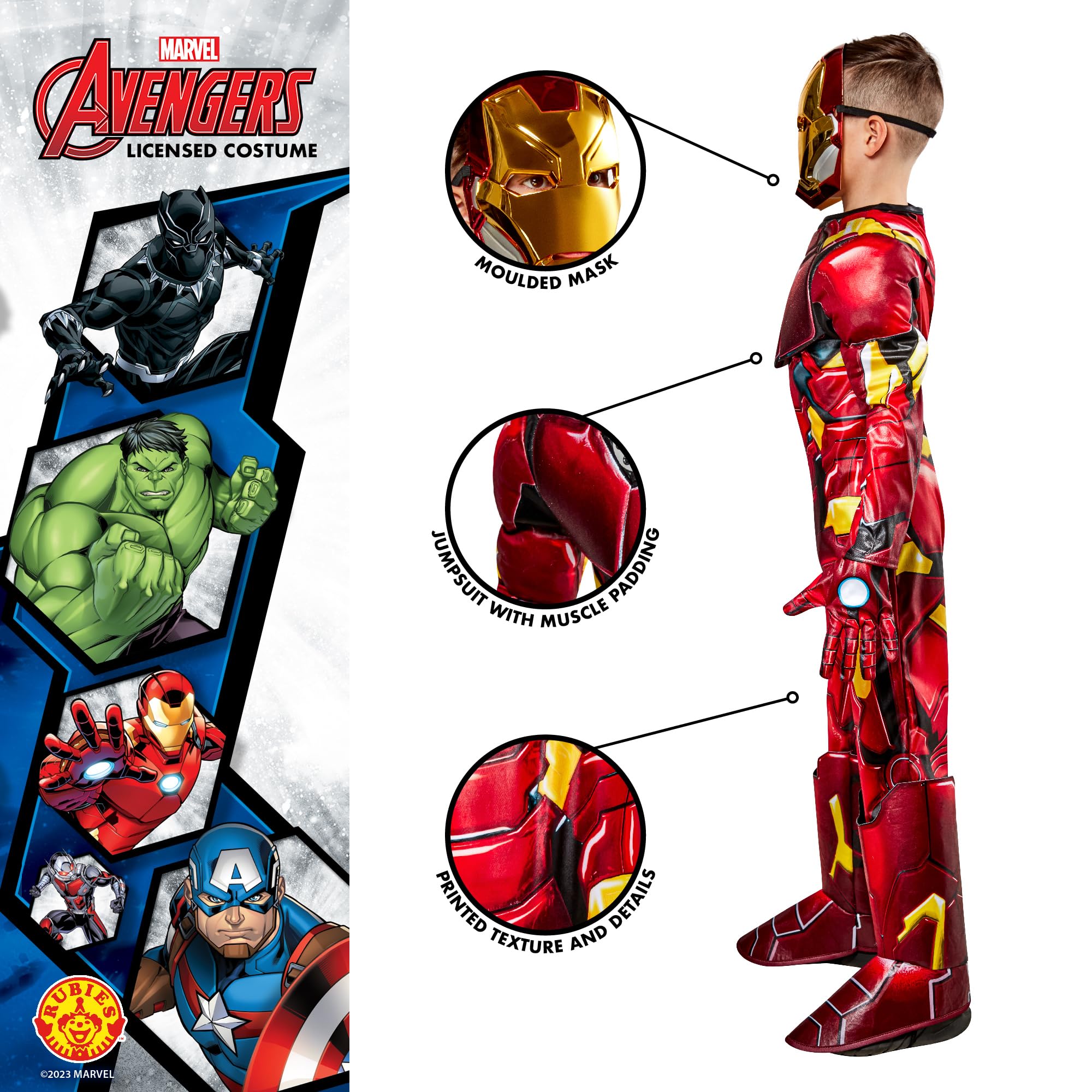 rubie-s-deluxe-iron-man-kost-m-kinder-3-4-jahre-marvel image 3