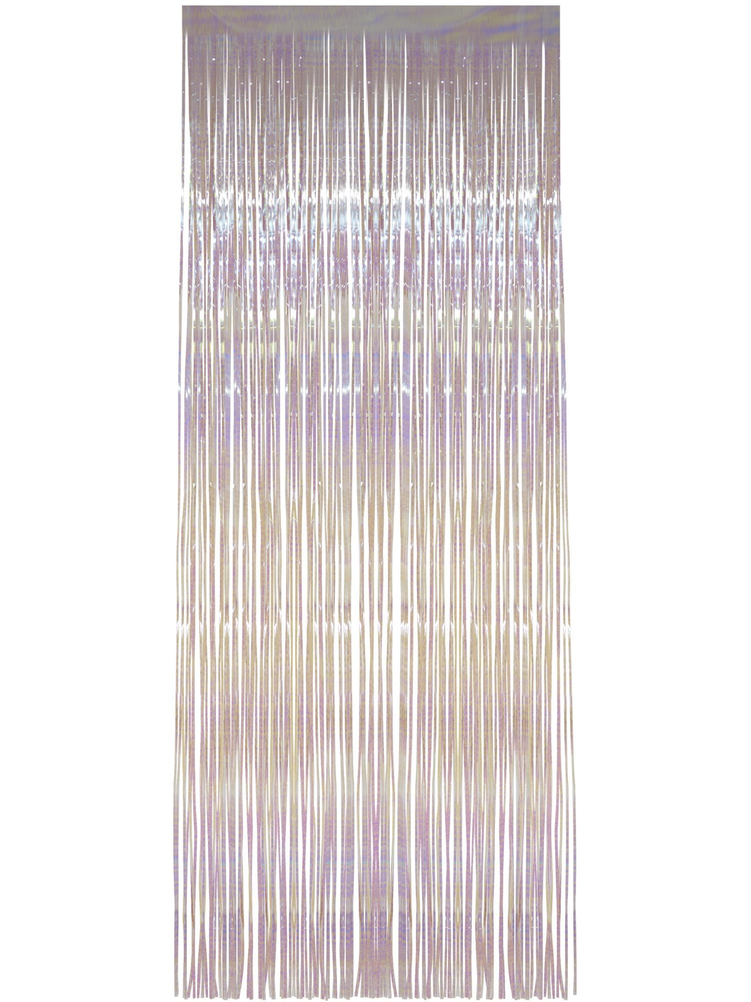 smiffys-fever-shimmer-curtain-deko-vorhang-wei-irisierend image 1
