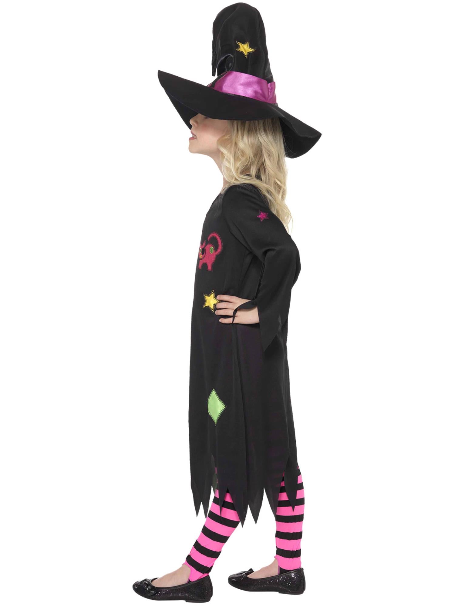 smiffys-fever-cinder-witch-hexenkost-m-kinder-schwarz-rosa image 3