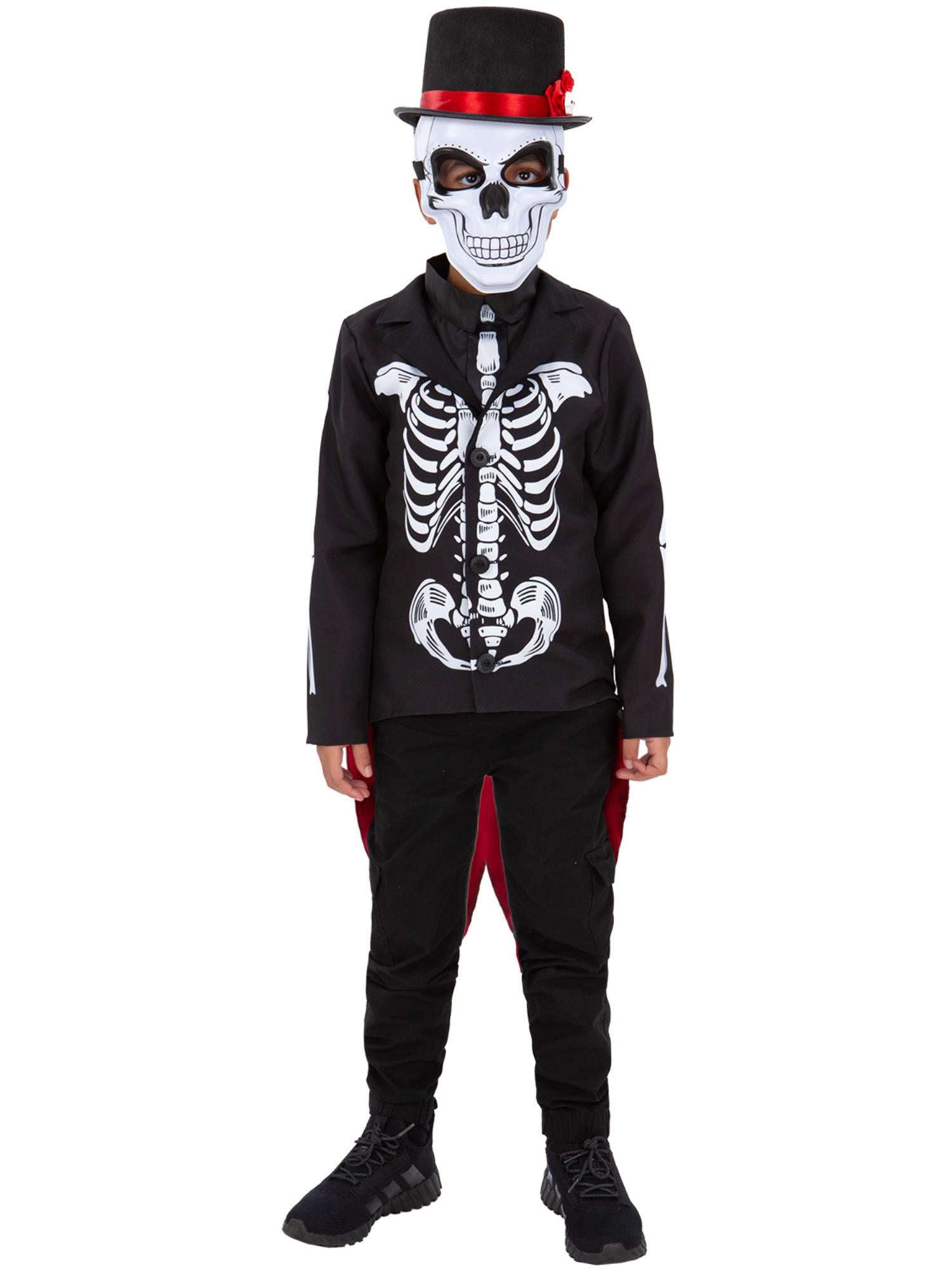 smiffys-fever-skelett-kost-m-jungen-day-of-dead-m-7-9 image 4
