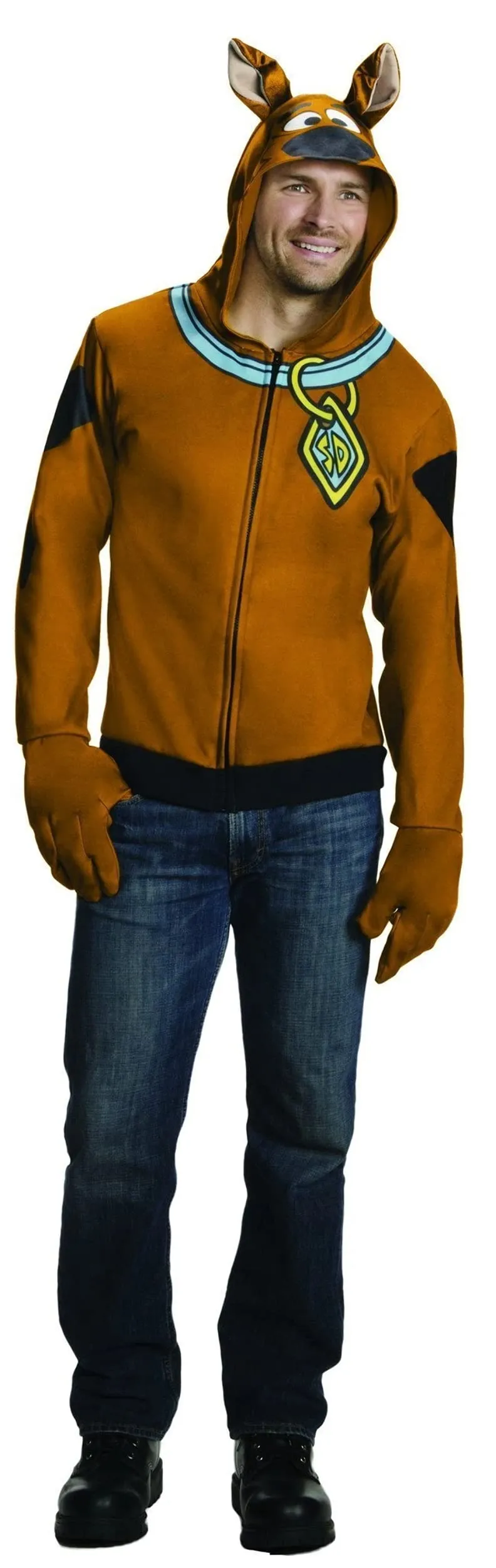 rubie-s-deluxe-scooby-doo-kapuzenpullover-erw-braun image 1