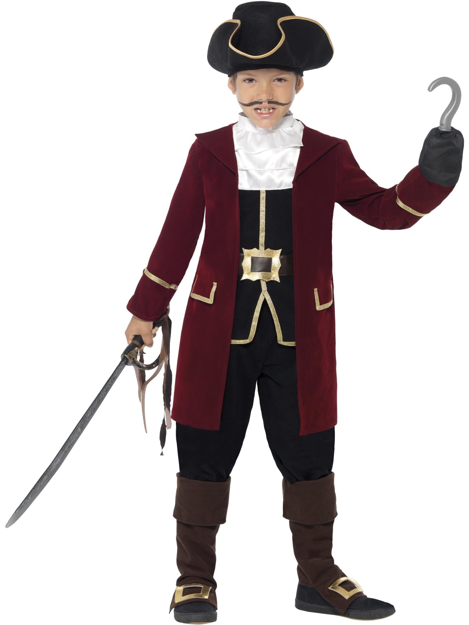 smiffys-fever-piratenkapit-n-kost-m-jungen-m-7-9-j image 1