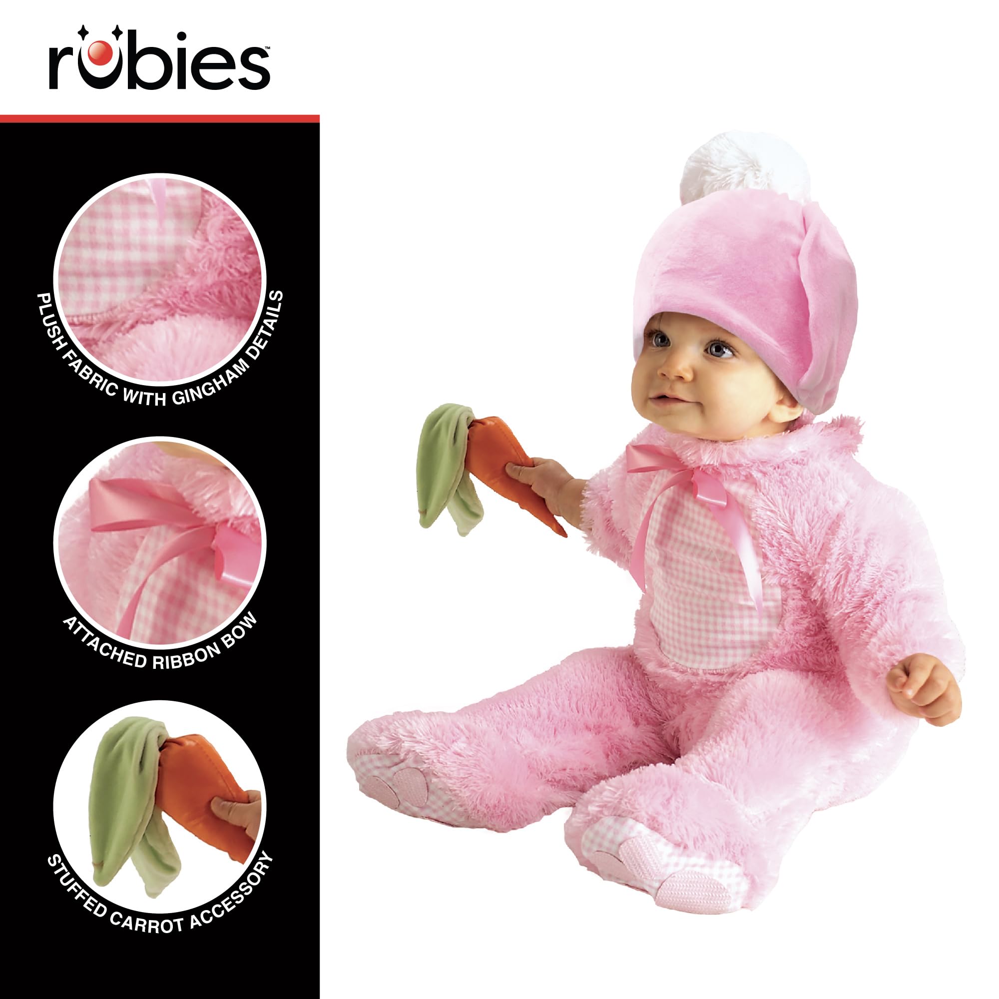 rubie-s-deluxe-kleiner-hase-babykost-m-6-12-monate-rosa image 3