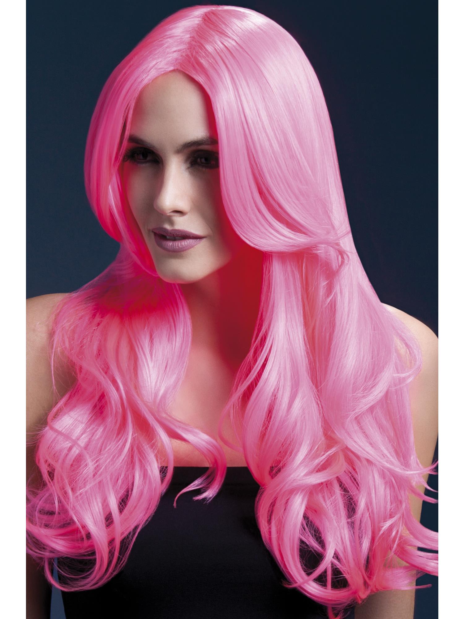 smiffys-fever-khloe-per-cke-lila-lang-wellig-damen image 4