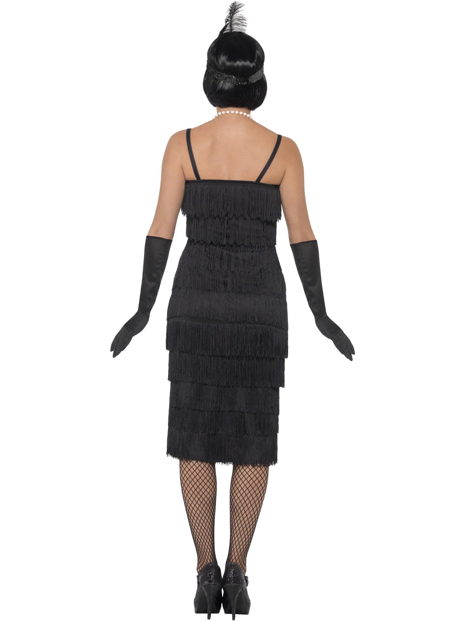 smiffys-fever-flapper-kost-m-schwarz-lang-mit-fransen image 2