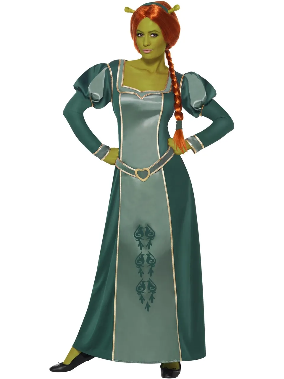 smiffys-fever-shrek-fiona-kost-m-kleid-per-cke-gr-n-m image 1