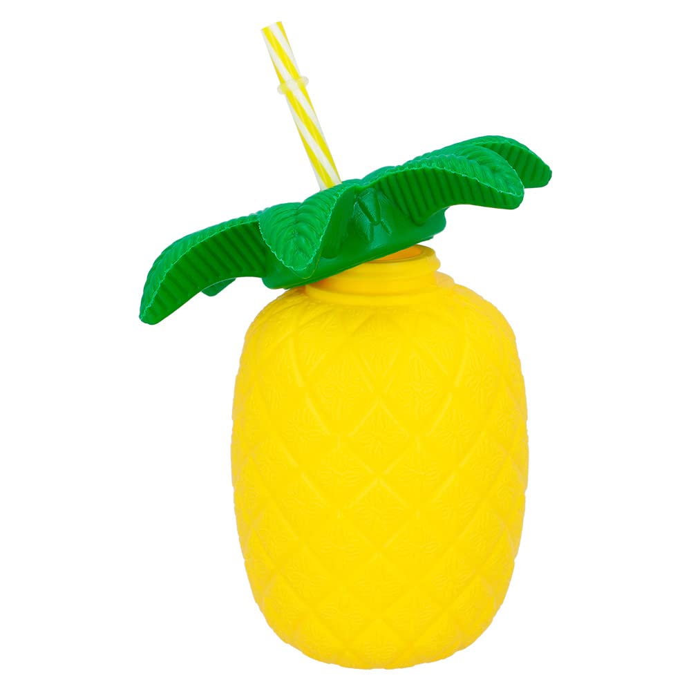 boland-accessories-ananas-tasse-becher-600ml-mit-strohhalm-deckel image 2
