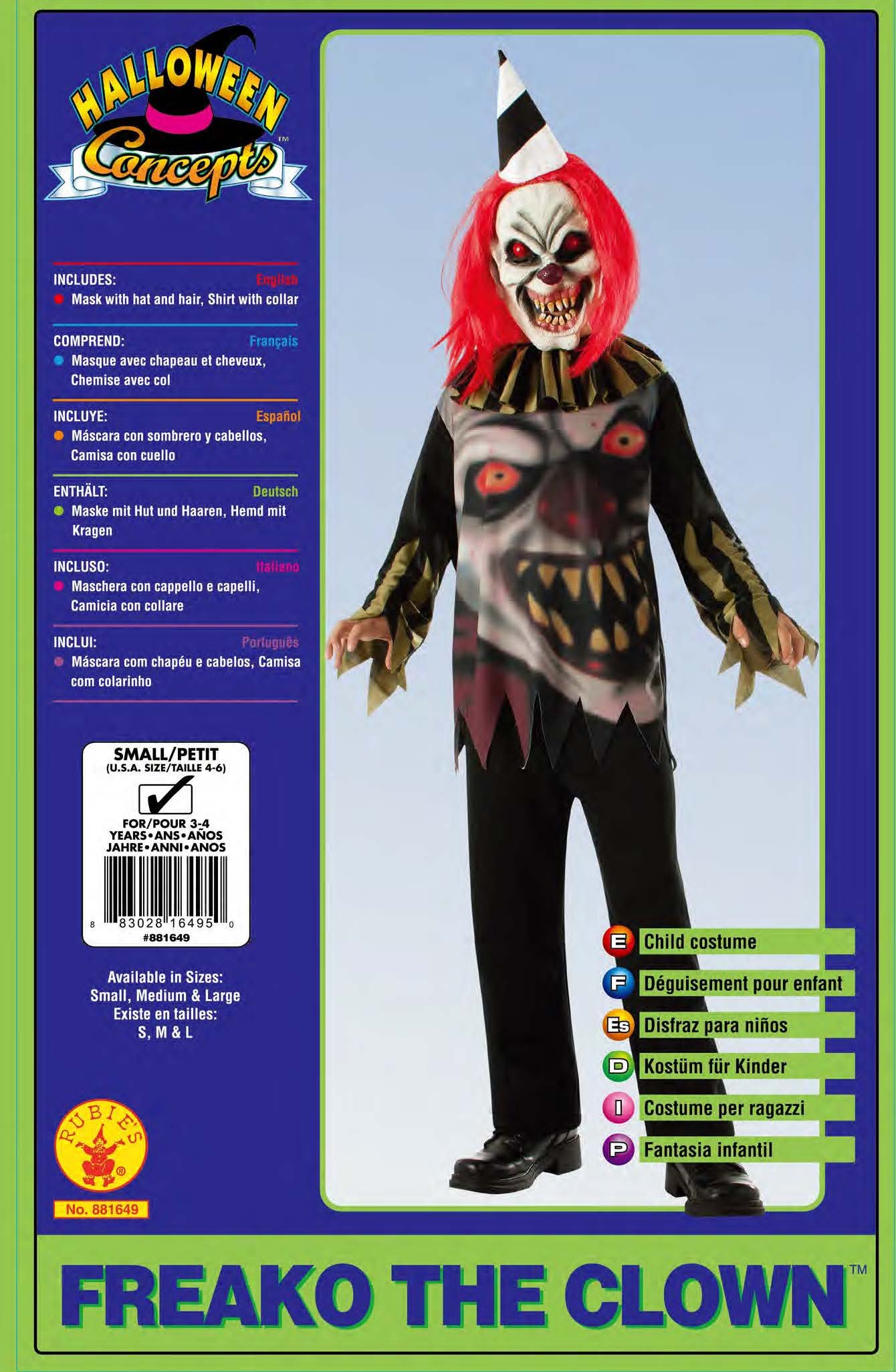 rubie-s-deluxe-freak-clown-kinderkost-m-halloween-grusel-clown image 4