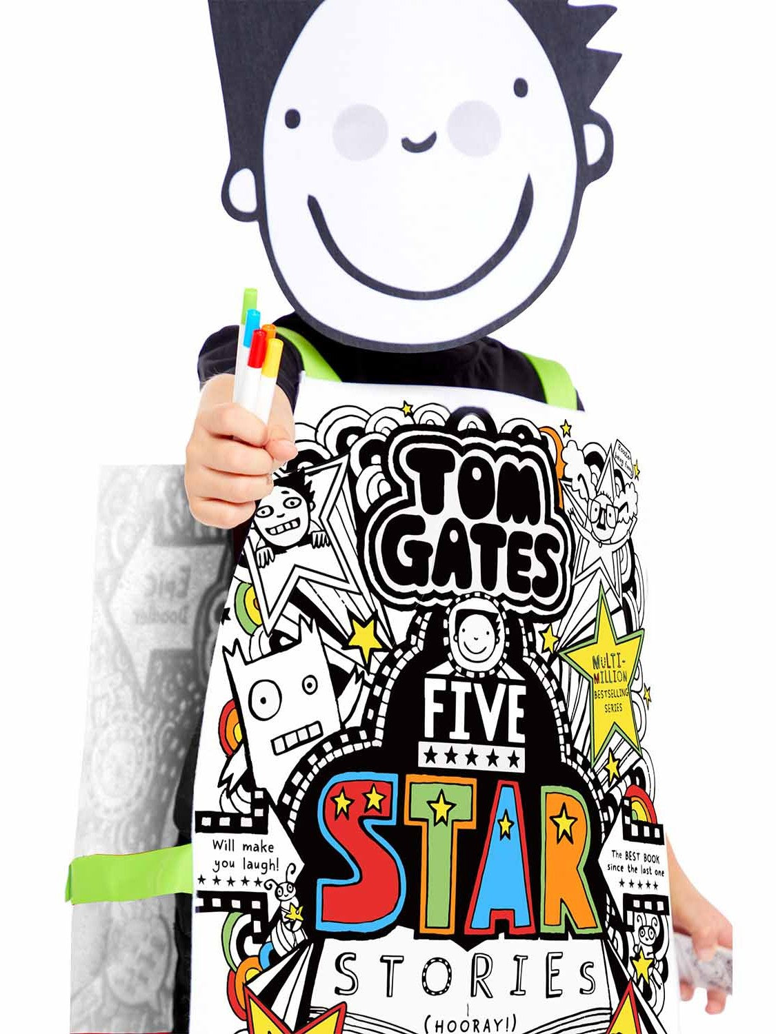 smiffys-tom-gates-kost-m-kinder-tabard-zum-ausmalen image 5