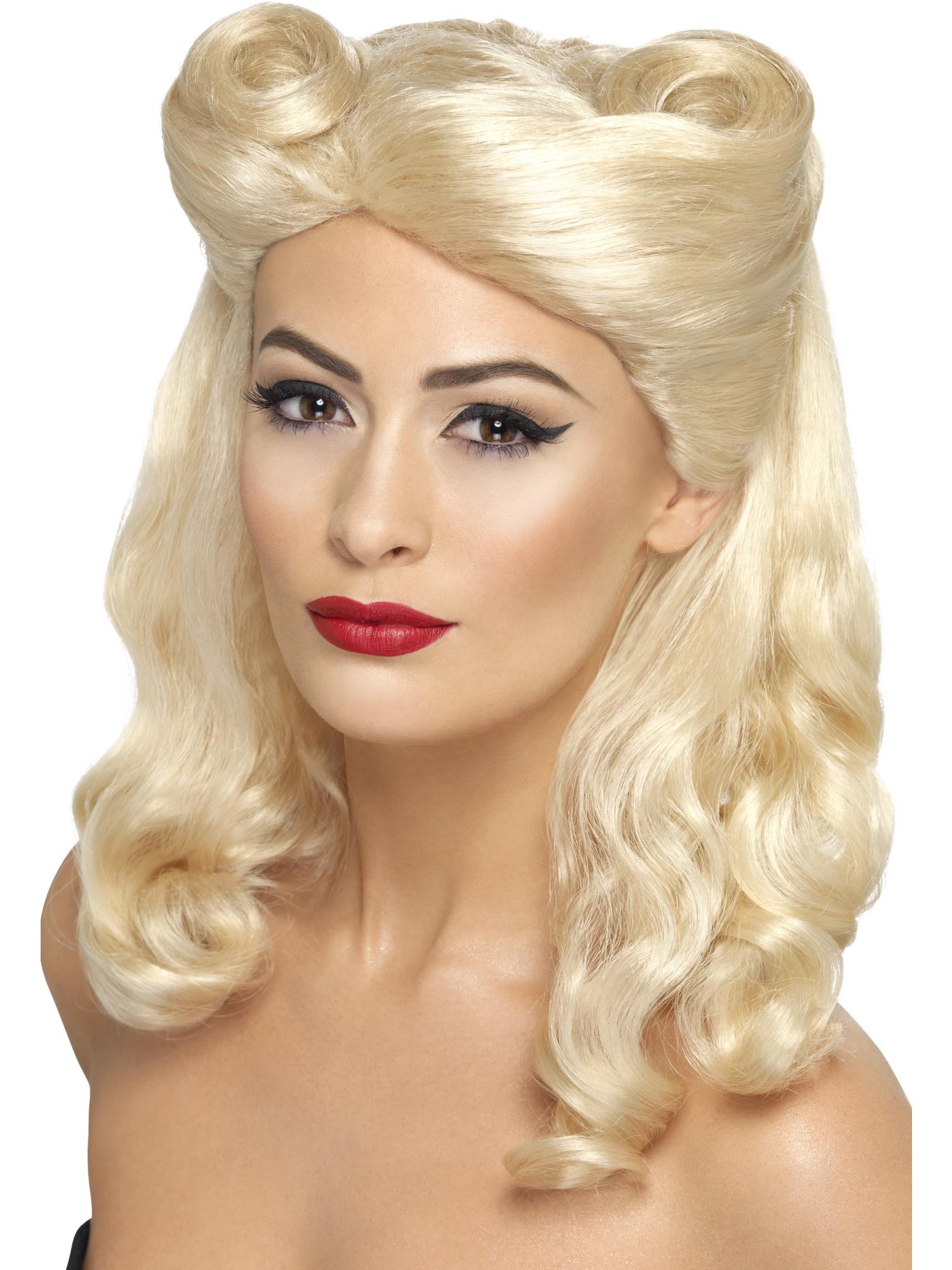 smiffys-fever-40s-pin-up-per-cke-blond-victory-rolls-einheitsgr-e image 1