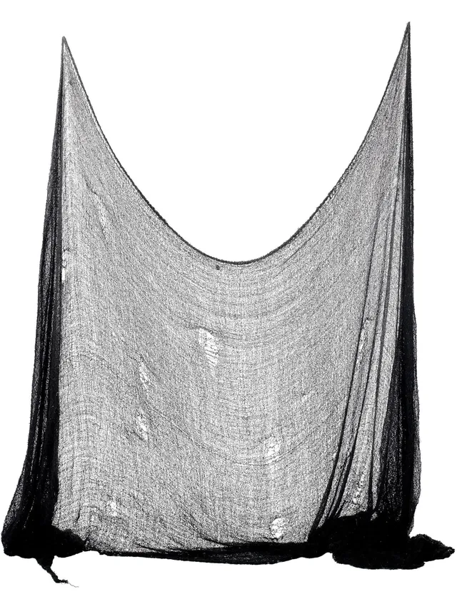 smiffys-fever-gruselstoff-deko-schwarz-75-x-300-cm image 1