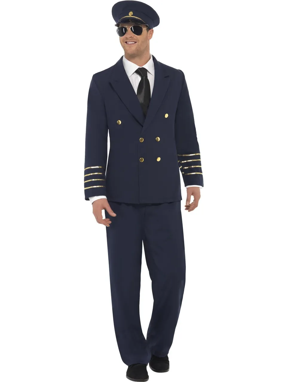 smiffys-pilot-kost-m-herren-marineblau-gr-e-m image 1